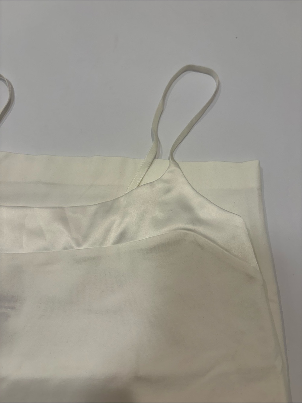 Banana Republic Cream Satin Spaghetti Strap Cami Medium
